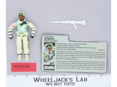 Iceberg V1 100% Complete G.I. Joe 1986 Hasbro Vintage Action Figure