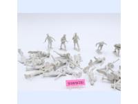 Lot of 32 White German Infantrymen WWII 1/32 Scale MARX CTS Toy Soldiers Figures