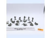 Lot 16 GRAY German Infantrymen WWII 1/32 Scale Conte Toy Soldiers Men