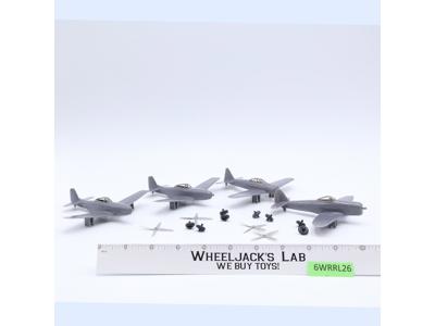 Lot of 4 Gray Planes Aircraft Unbranded Plastic Toy Soldiers 5" Long