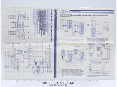 Transportable Tactical Battle Platform ORIGINAL Instructions Blueprints G.I. Joe