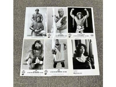WWF (6) Black & White Photos 1990 Official 8 x 10 Hulk Hogan Ultimate Warrior