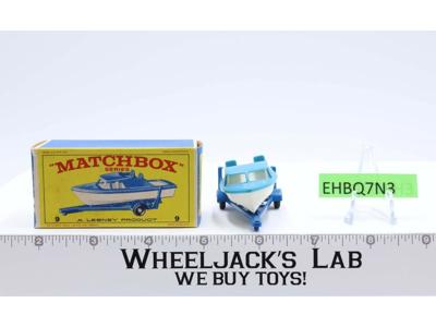 Cabin Cruiser & Trailer 9 Lesney Matchbox Series 1960's Made In England