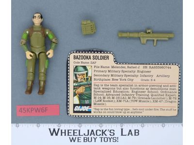 Zap V1.5 Swivel Arms G.I. Joe 1983 Hasbro Vintage Action Figure
