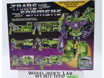 Devastator 100% Complete W/Box & Insert 1985 Vintage G1 Transformers Figure