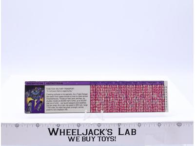 Astrotrain Action Figure Tech Spec 1984 Vintage Hasbro G1 Transformers