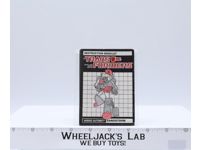 Sandstorm Action Figure Instruction Manual Booklet 1986 Hasbro G1 Transformers
