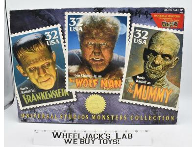 Frankenstein Wolfman Mummy Universal Monsters Collection 1997 Kenner NEW MIB