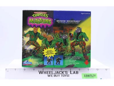 Mutatin' Rocksteady TMNT Mutations 1992 Playmates Action Figure NEW MISB SEALED