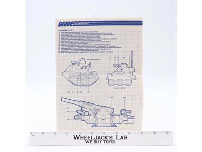 Thunderclap 1989 ORIGINAL Instructions / Blueprints G.I. Joe Hasbro Vehicle