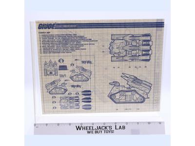 Cobra IMP 1988 ORIGINAL Instructions Blueprints G.I. Joe Hasbro Action Figure