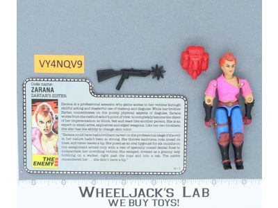 Zarana V1 100% Complete G.I. Joe 1986 Hasbro Vintage Action Figure