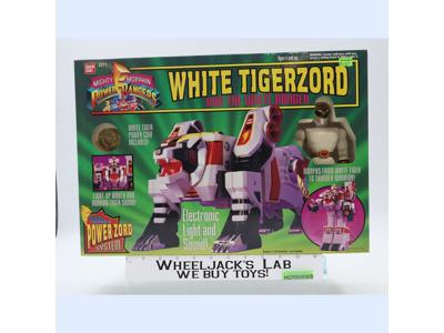 White Tigerzord & White Ranger Mighty Morphin Power Rangers 1994 Bandai NEW MISB