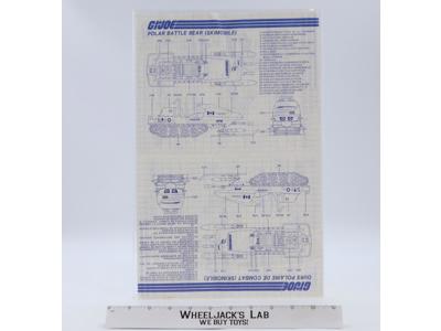 Polar Battle Bear (Skimobile) 1983 ORIGINAL Instructions Blueprints G.I. Joe
