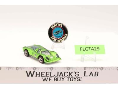 Porsche 917 Apple Green 1970 Hot Wheels Mattel Vintage Redline RL WITH BUTTON