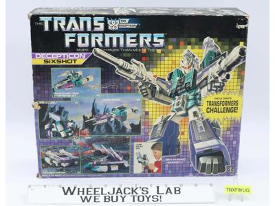 Sixshot 100% Complete W BOX 1987 Vintage Hasbro G1 Transformers Action Figure