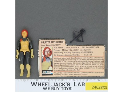 Scarlett V1 Straight Arm 100% Complete 1982 G.I. Joe Hasbro Vintage Figure