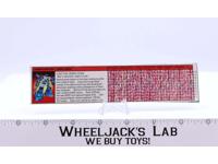 Twin Twist Figure Tech Spec 1984 Vintage Hasbro G1 Transformers