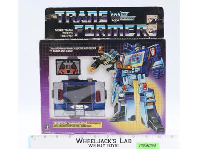 Soundwave & Buzzsaw 100% Complete W/ BOX & INSERT 1984 Vintage G1 Transformers