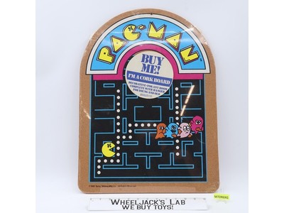 Pac-Man Cork Board 1980 Bally Midway Vintage 23" NEW SEALED