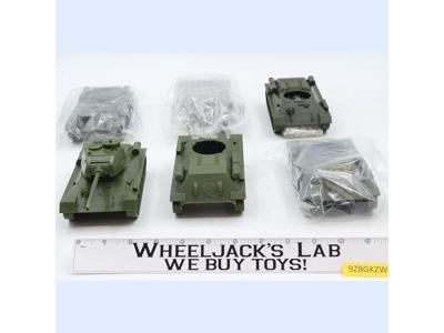 Lot of 6 Green M4 Sherman Tanks WWII Plastic Toy Soldiers CTS 7.5" Long