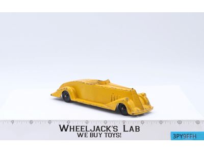 Yellow Auburn Roadster Open Coupe 1940s Metal Master 7" Long Toy Car