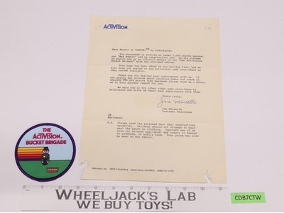 Activision Kaboom Bucket Brigade 1980's Atari Embroidered Patch with Letter