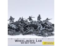 Lot of 62 Gray German Infantrymen WWII 1/32 Scale Toy Soldiers Figures