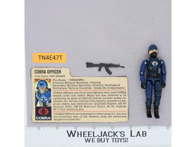 Cobra Officer V1.5 Swivel Arms 100% Complete G.I. Joe 1983 Hasbro Vintage Figure