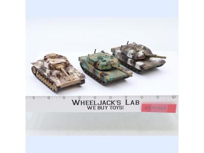 Lot of 3 Pull-Back Motorized Tanks WWII Playmakers Metal 4.5" Long