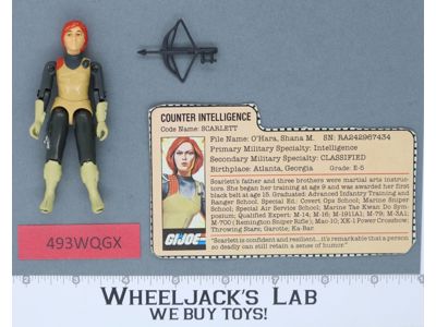 Scarlett V1 Straight Arm 100% Complete G.I. Joe 1982 Hasbro Vintage Figure