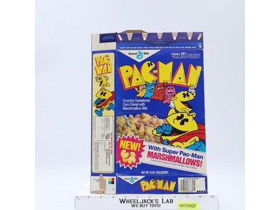 Pac-Man Cereal W/Super Pac-Man Marshmallows 1982 General Mills Vintage EMPTY BOX