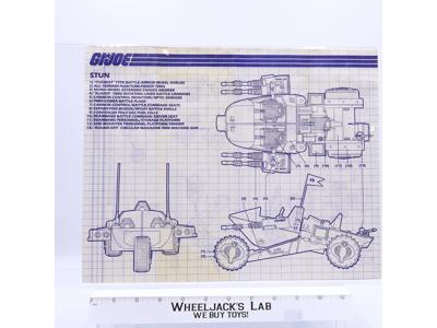 Cobra Stun 1986 ORIGINAL Instructions / Blueprints G.I. Joe Hasbro Action Figure