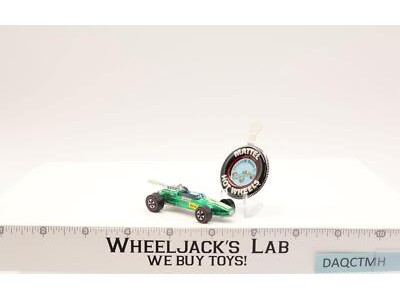 Brabham Repco F-1 Green 1969 Mattel Redline Hot Wheels Vintage RL w/ Button