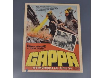 Gappa the Triphibian Monster 1967 Sci-fi/Horror Movie Poster 13x16