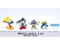 Lot of Smurfs Peyo Schleich 1980's Miniature PVC Figurines Made in Hong Kong