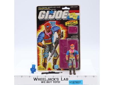 Zandar V1 100% Complete W/36 Cardback & Bubble GI Joe 1986 Hasbro Action Figure