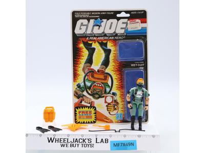 Wet-Suit V1 100% Complete W/34 Cardback & Bubble GI Joe 1986 Hasbro Vintage