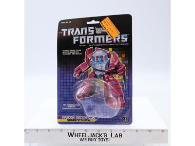 Sparkstalker Cardback W/BUBBLE ONLY 1987 Vintage Hasbro G1 Transformers