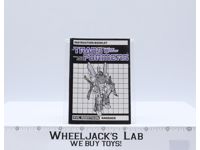 Ransack Action Figure Instruction Manual Booklet 1985 Hasbro G1 Transformers