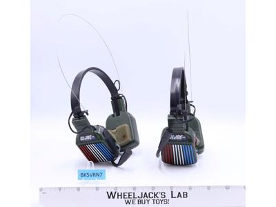 Two Voice Activated Walkie Talkies Headsets GI Joe 1983 Hasbro Vintage
