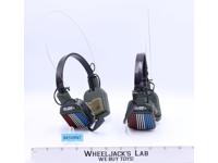 Two Voice Activated Walkie Talkies Headsets GI Joe 1983 Hasbro Vintage
