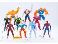 Lot of 10 Marvel Comics Action Figures + Accessories 1990s ToyBiz