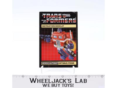 Optimus Prime Action Figure Instruction Manual Booklet 1985 G1 Transformers