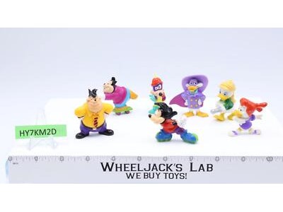 (7) Kellogg's Disney Mini Figs Goofy Donald Duck Tales Webby Red Figures 2.25"