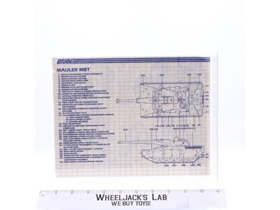 Mauler M.B.T. 1985 ORIGINAL Instructions Blueprints G.I. Joe Hasbro Vehicle