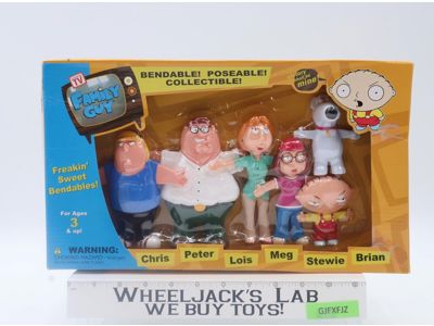 The Griffins Family Guy 2004 NJ Croce Bendable Figure Set NEW SEALED