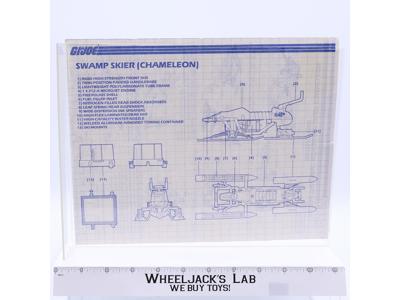 Swamp Skier 1984 ORIGINAL Instructions/ Blueprints G.I. Joe Hasbro Action Figure