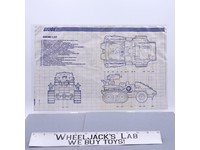 Snow Cat 1985 ORIGINAL Instructions Blueprints G.I. Joe Hasbro Action Figure
