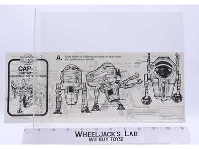 CAP-2 Captivator Instruction Manual 1982 Star Wars ESB Kenner Vintage